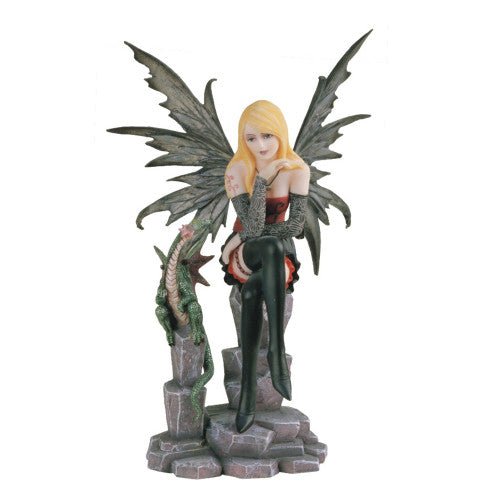 Fairy With Dragon, Red & Green, 9"H GS91373 - TPCSUPPLYCO