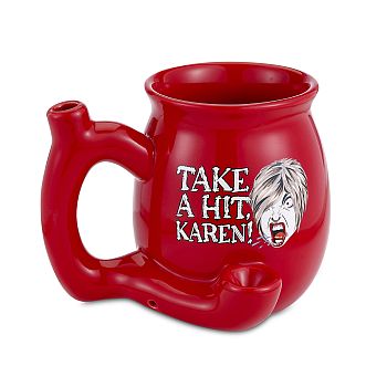 Fashioncraft 4" Ceramic Pipe Mug - Take A Hit Karen - TPCSUPPLYCO