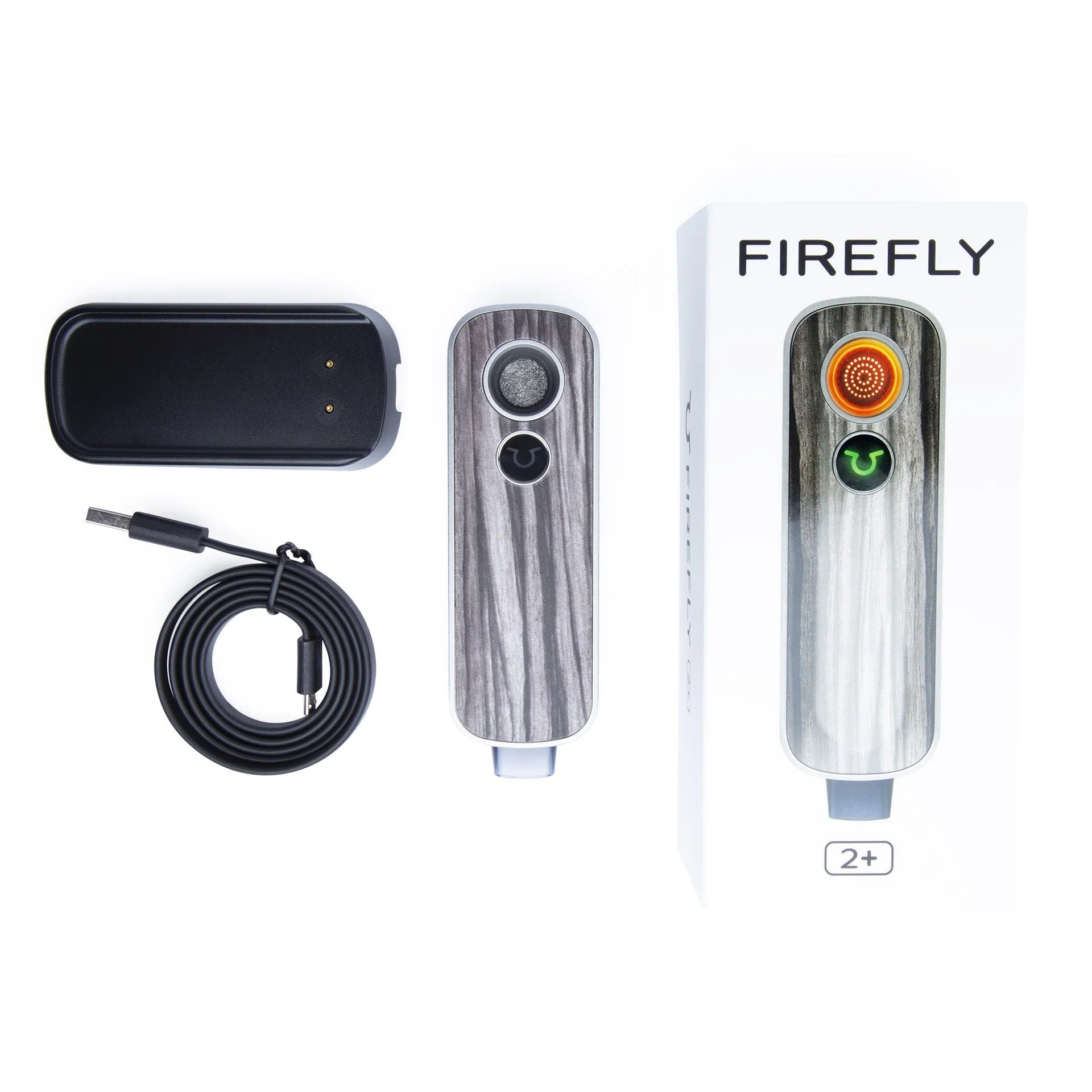 Firefly 2+ Concentrates and Dry Herb Vaporizer - Zebra Wood - TPCSUPPLYCO