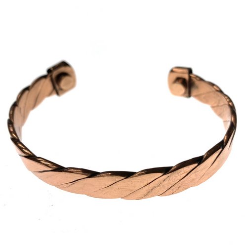 Flattened Chain - Handmade Copper Bracelet with Magnetic Field 5611 - TPCSUPPLYCO