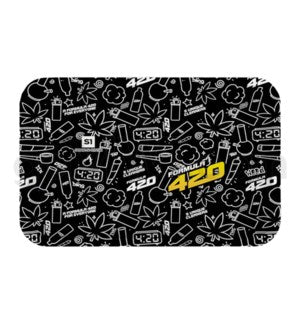 Formula 420 Rolling Tray Small 8"x4" - Black - TPCSUPPLYCO