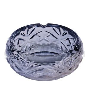 Fujima 4.3" Round Glass Ashtray - Sapphire - TPCSUPPLYCO