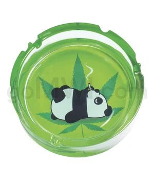 Fujima 6.25" Leaf Glass Ashtray - Toking Panda - TPCSUPPLYCO