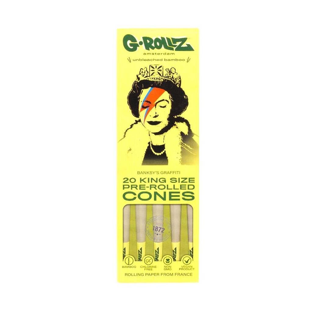 G - Rollz Bamboo Unbleached King Size Cones 3PK 24CT/BX - TPCSUPPLYCO