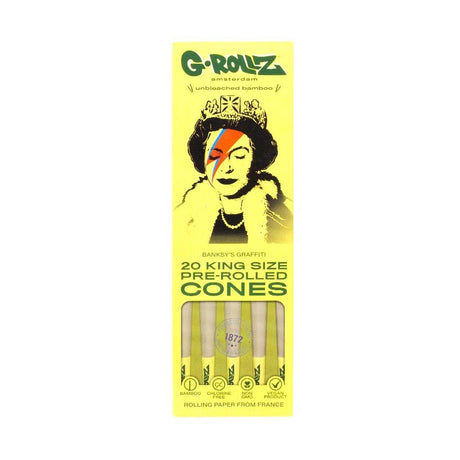 G-Rollz Bamboo Unbleached King Size Cones 3PK 24CT/BX