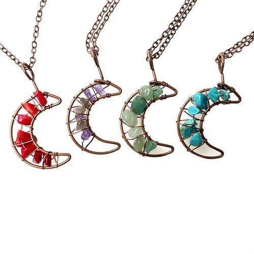 Gem Moon Pendant 1 Count Assorted - TPCSUPPLYCO