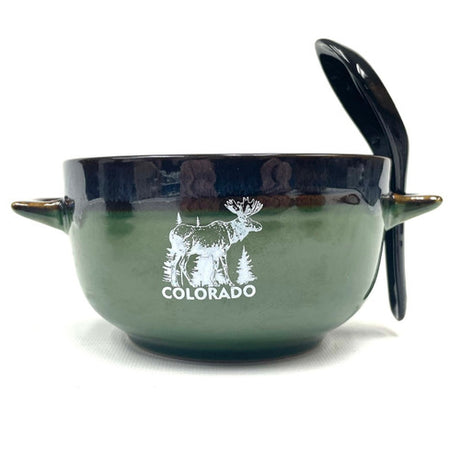 Colorado Glazed Bowl and Spoon 1 Set Assorted