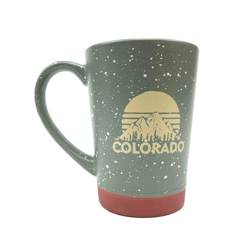 Snowy Colorado Olive Green Mug 16oz