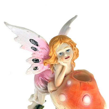 Fairy on Mushroom Incense Holder Backflow Burner