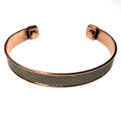 Silver Chains - Handmade Copper Bracelet with Magnetic Field 5615