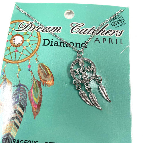 Dream Catcher Birthstone Necklace 1 Count Assorted