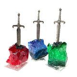 Excalibur Pewter on Colored Amethyst 1 Count Assorted Color