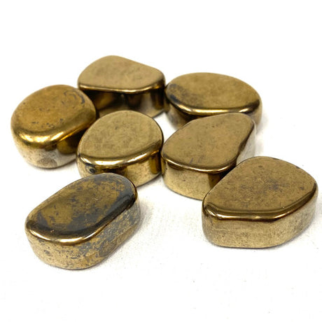 Gold Hematite Non Magnetic Tumbled by the Pound