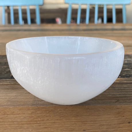 Selenite Charging Bowl Solid and Heavy 1.5" x 3.5"+-