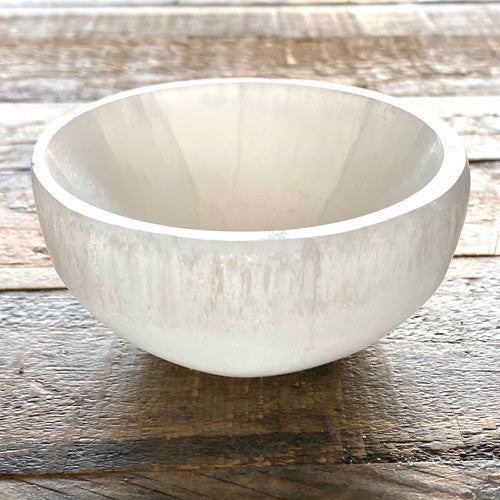 Selenite Charging Bowl Solid and Heavy 1.5" x 3.5"+-