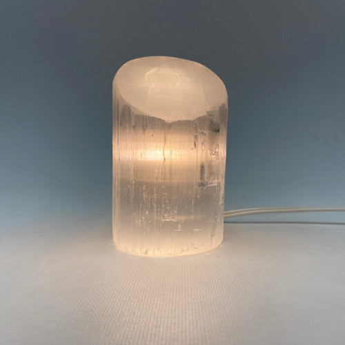 Angle Cut Selenite Lamp 5.9" 15cm with Cord