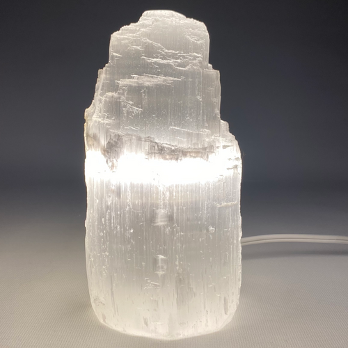 Natural Selenite Lamp 7.75" 20cm with Cord