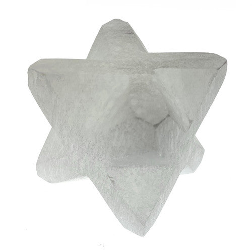 Selenite Merkabah Carving Sacred Saddle 3" from Morocco