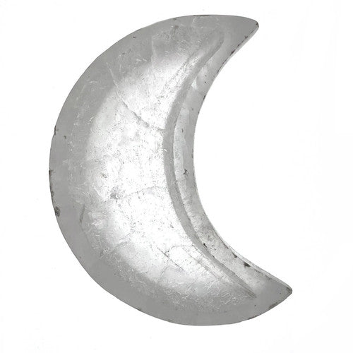 Selenite Moon Dish Bowl Sacred Moon Goddess 4.25"