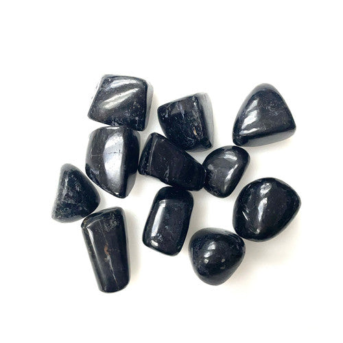 Black Tourmaline Tumbled by the Pound 1"-2.5" Pieces