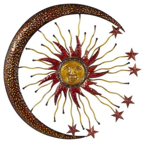 Giant Sun Face 36" Wall Decor Metal - TPCSUPPLYCO