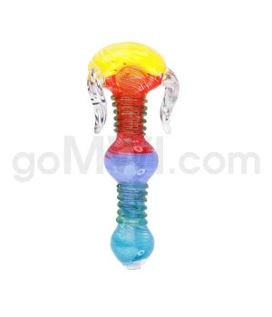 I/O 4"-5" Twisted Frit Spoon w/ Horn Implosions - Assorted