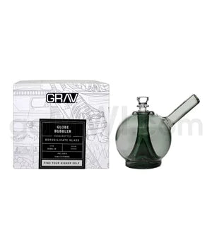 GRAV 4.5" Globe Bubbler Waterpipe - Smoke