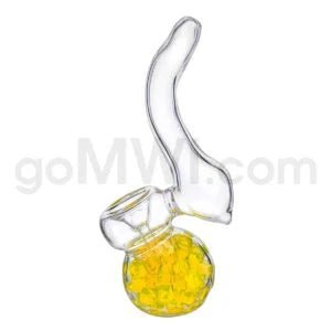 Glass Bubbler 6″ I/O Jelly Bean – Yellow - TPCSUPPLYCO