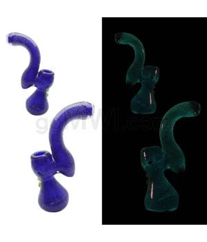 Glow In Dark 6.75" Fancy Bubbler - TPCSUPPLYCO