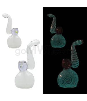 Glow In Dark 7" Heavy/ Fancy Bubbler - TPCSUPPLYCO