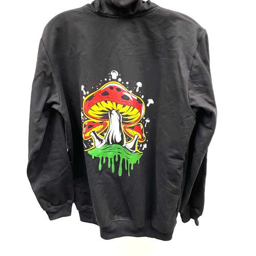 Glow in Dark Mushroom Black Zip Up 1 Assorted Size - TPCSUPPLYCO