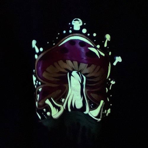 Glow in Dark Mushroom Black Zip Up 1 Assorted Size - TPCSUPPLYCO