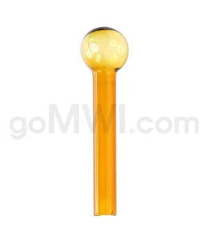 Glass Oil Burner 4" Heavy Wall Amber