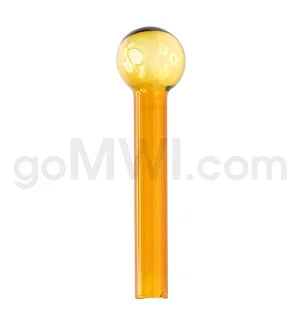 Glass Oil Burner 4" Heavy Wall Amber