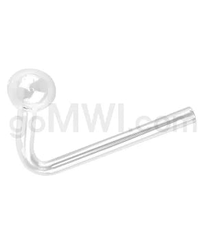 Glass Oil Burner 4" 45 Degree Clear