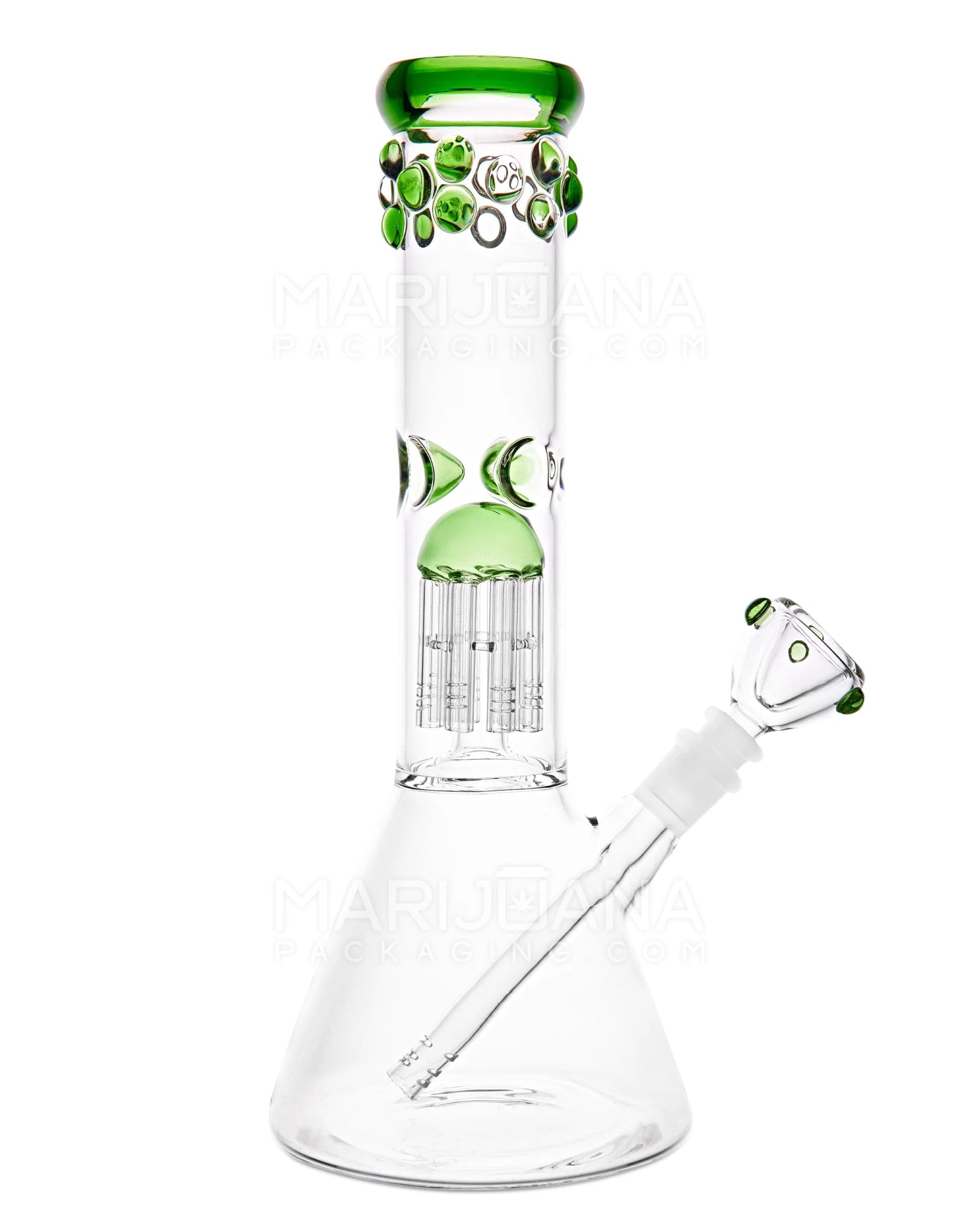 GOG 11" Beaker Waterpipe w/Ice Pinch & Tree Perc - Green - TPCSUPPLYCO