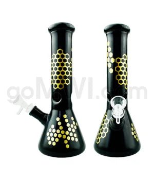 GOG 11" Waterpipe w/Ice Pinch Honeycomb Pattern - TPCSUPPLYCO