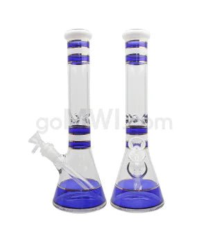 GOG 12" 5mm Beaker Waterpipe w/Ice Pinch - Blue - TPCSUPPLYCO