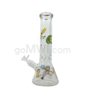 GOG 12" (9mm) Beaker Waterpipe w/ R&M Decal - TPCSUPPLYCO