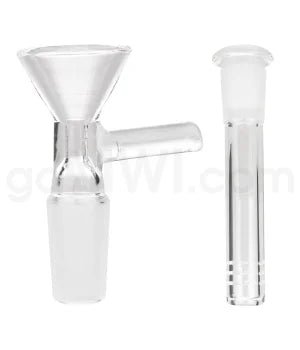 GOG 14mm Clear Funnel Bowl and 4" Downstem 25pcs/bag - TPCSUPPLYCO