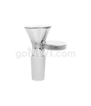 GOG 14mm Glass Bowl w/ Handle and Male Joint - Clear - TPCSUPPLYCO