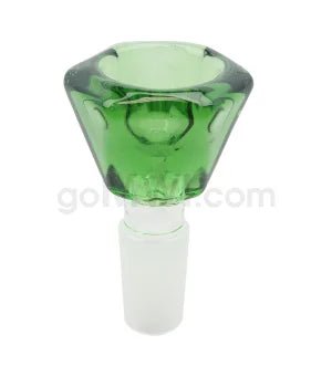 GOG 14mm Male Crystal Herb Bowl - Green - TPCSUPPLYCO