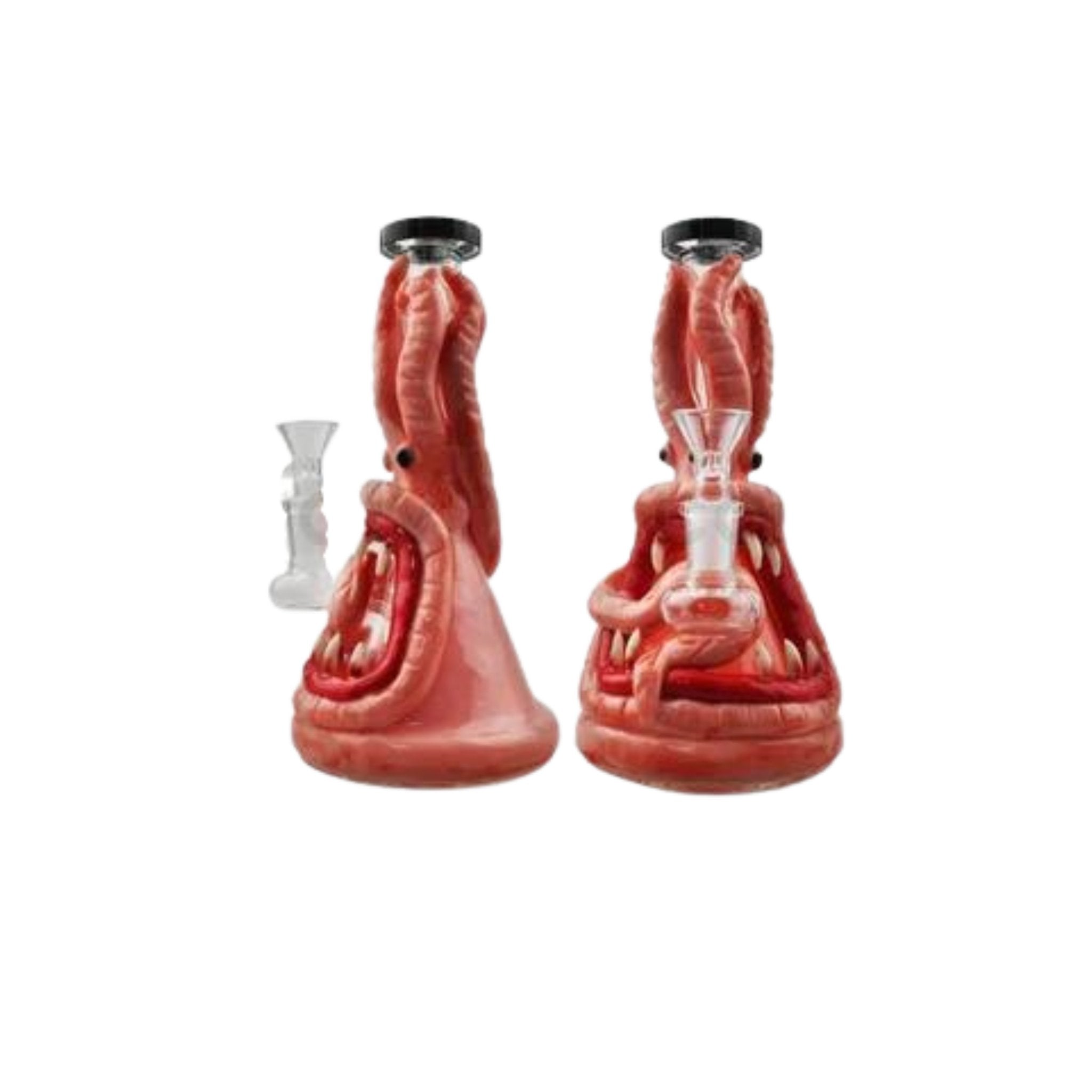 GOG 8'' 5.5mm Glass Waterpipe w/ 3D Resin - One - Eyed #1 - TPCSUPPLYCO