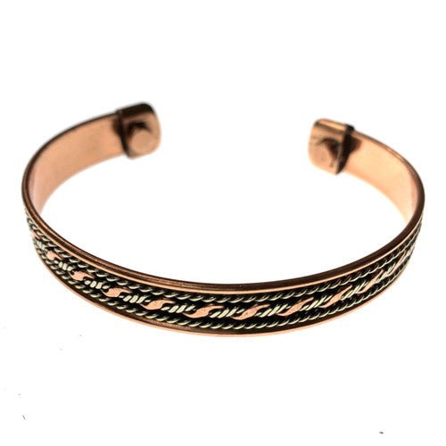 Gold Weave - Handmade Copper Bracelet with Magnetic Field 5609 - TPCSUPPLYCO