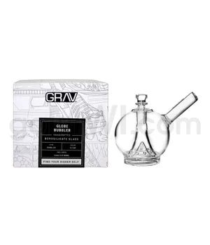 GRAV 4.5" Globe Bubbler Waterpipe - Clear - TPCSUPPLYCO