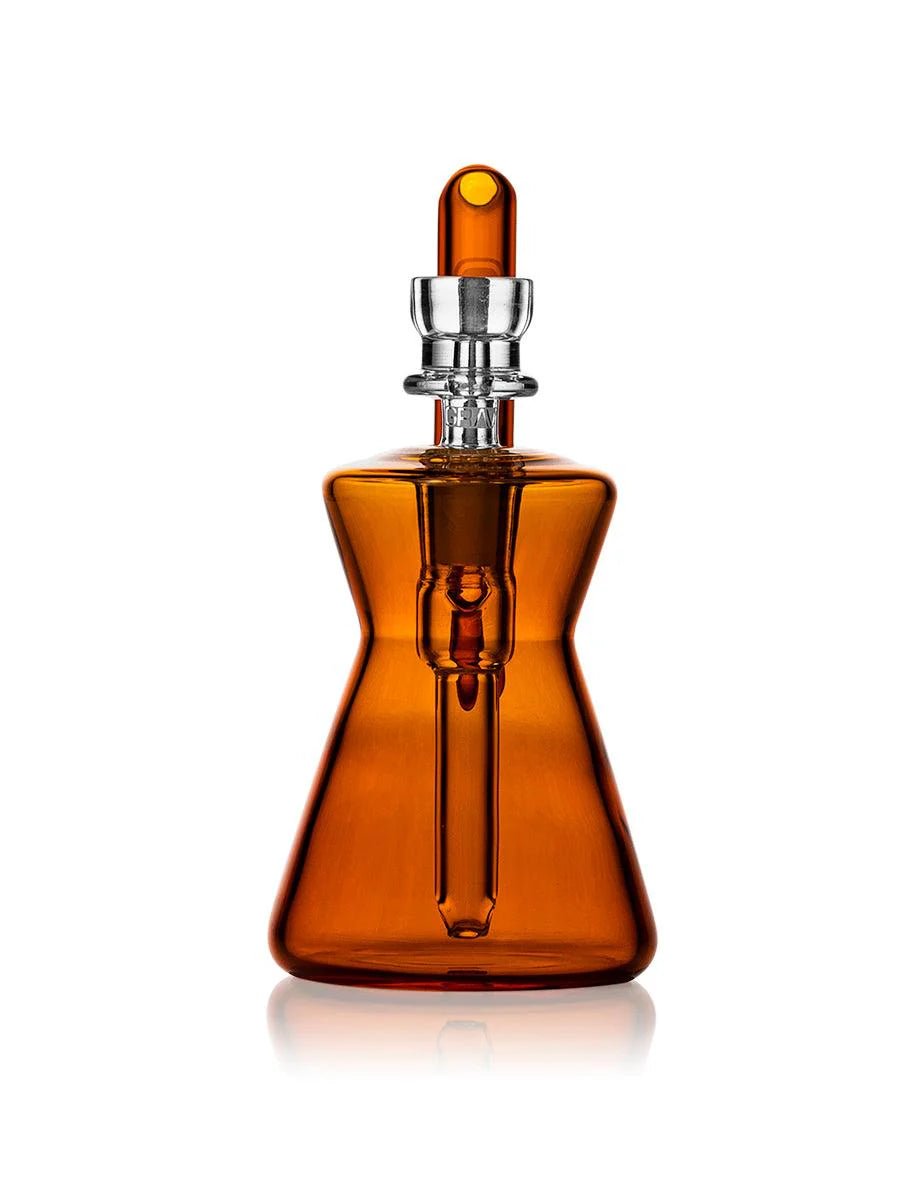 GRAV 4.7" Hourglass Pocket Bubbler Waterpipe - Amber - TPCSUPPLYCO