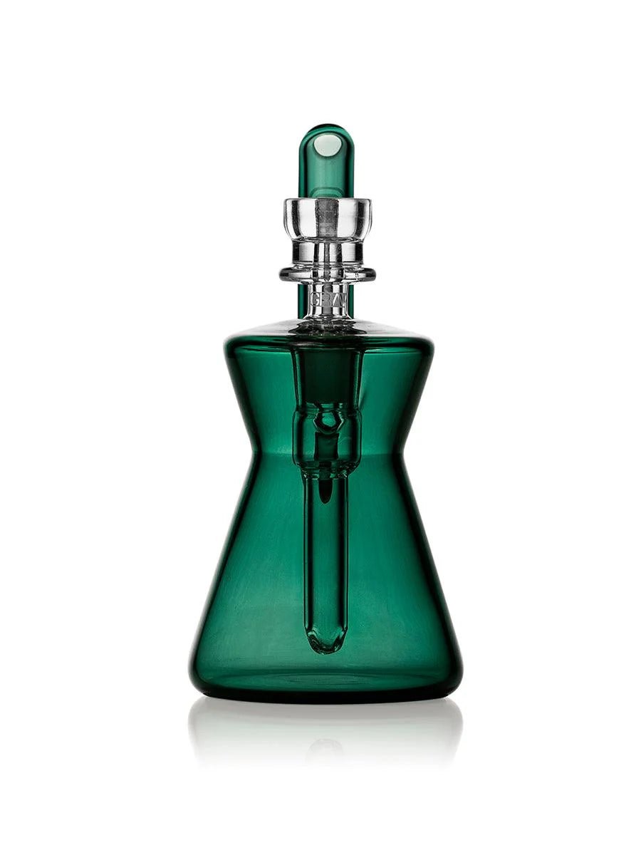 GRAV 4.7" Hourglass Pocket Bubbler Waterpipe - Lake Green - TPCSUPPLYCO