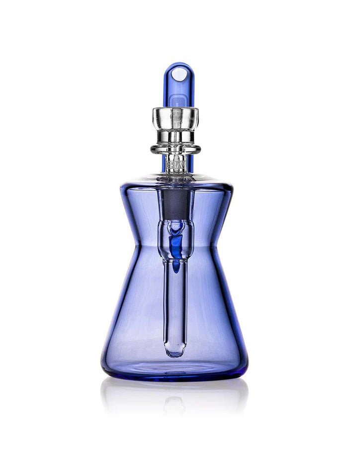 GRAV 4.7" Hourglass Pocket Bubbler Waterpipe - Light Cobalt - TPCSUPPLYCO