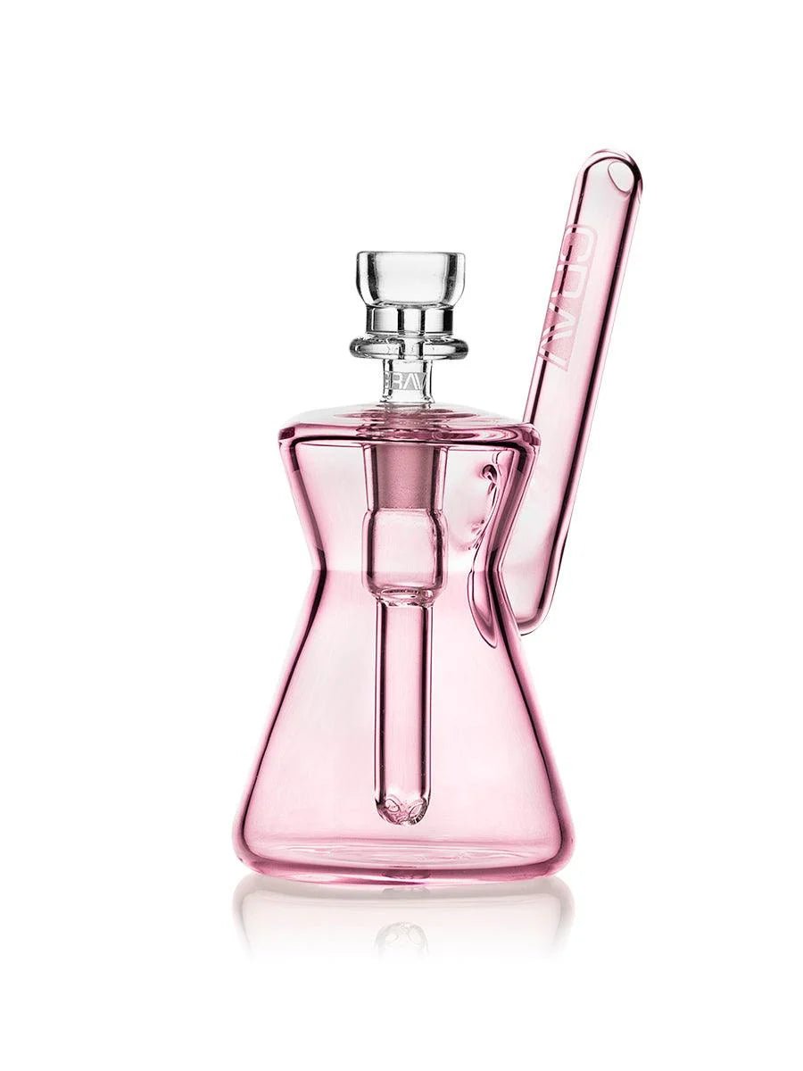 GRAV 4.7" Hourglass Pocket Bubbler Waterpipe - Pink - TPCSUPPLYCO