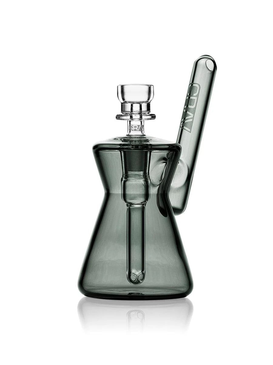 GRAV 4.7" Hourglass Pocket Bubbler Waterpipe - Smoke - TPCSUPPLYCO